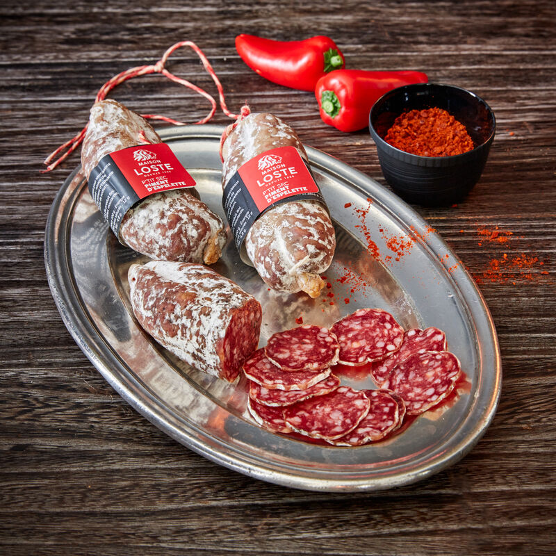 Französische Salami mit Piment Auvergne aus Grote Shop d\'Espelette - Schweiz der Hagen